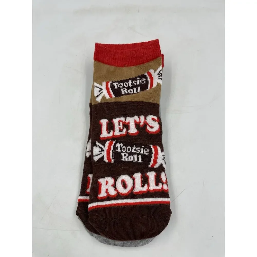 NEW TOOTSIE ROLL CREW SOCKS Mens 8-12 Womens 9-14